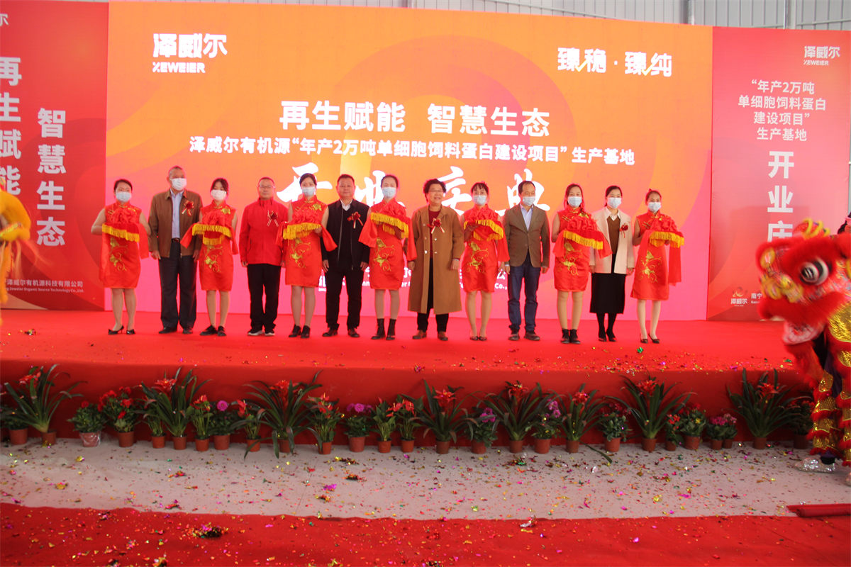 年產(chǎn)2萬噸單細(xì)胞飼料蛋白項(xiàng)目開業(yè)剪彩 年產(chǎn)2萬噸單細(xì)胞飼料蛋白項(xiàng)目開業(yè)剪彩